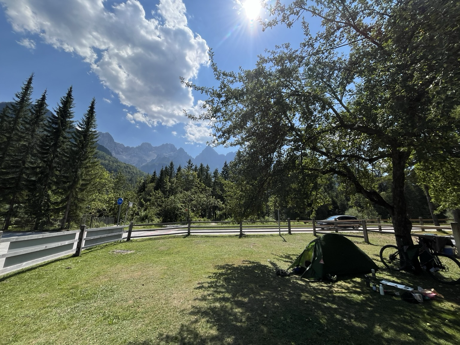 Camp spot with view to Triglav