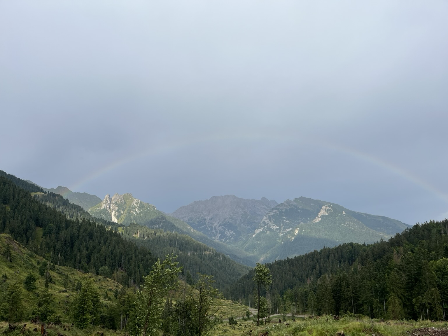 Rainbow over the mountains
